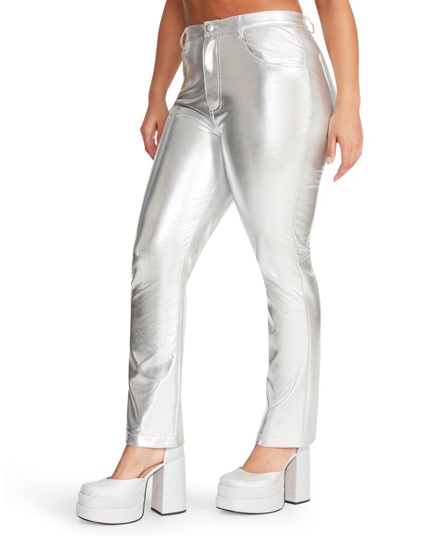 Silver Steve Madden Josie Women's Pants | PH 9781TO16